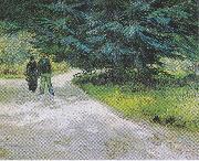 Vincent Van Gogh Couple in the Park at Arles oil painting reproduction